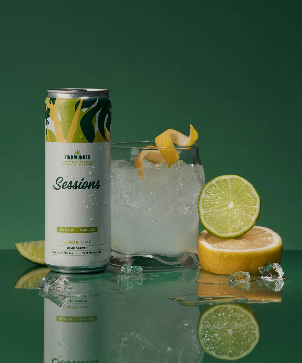 Lemon Lime THC Seltzer, 5mg | Find Wunder